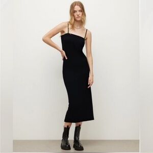 Allsaints Black Midi Dress